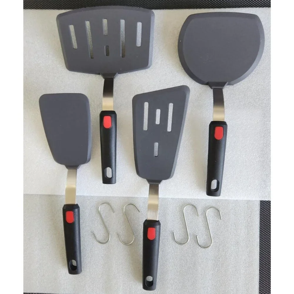 4-Pack SpatulasHeat Resistant Set Nonstick Cooking Utensils BPA Free Rubber